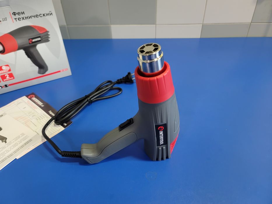 Фен строительный технический Intertool Новый! 12 мес Гарантия