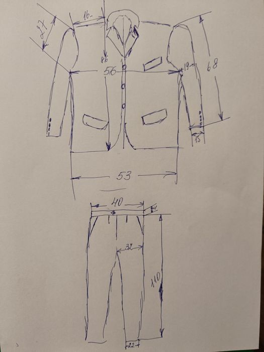 Чоловічий костюм, р. 46
