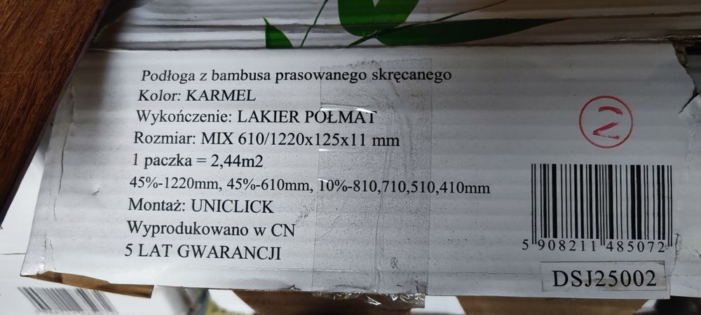 Deska podłogowa pełna lita Bambus 10 m2 nie barlinecka dąb