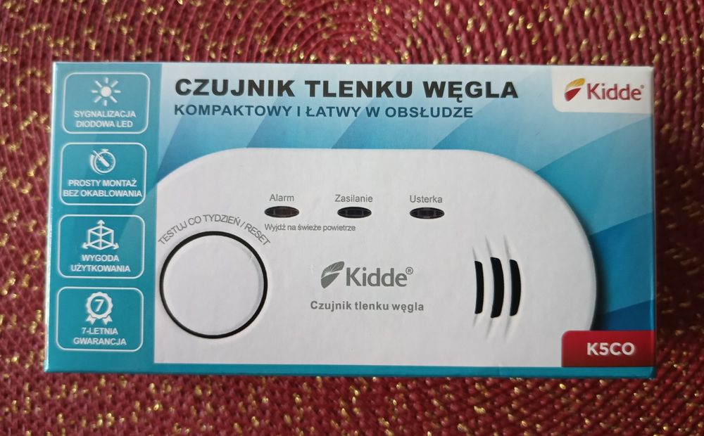 Czujnik tlenku węgla czadu Kidde K5CO