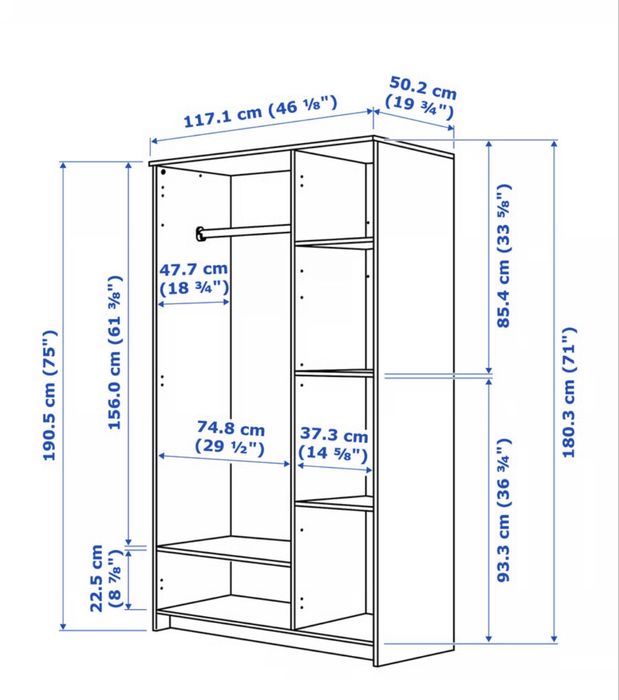 Szafa ikea biała brimnes