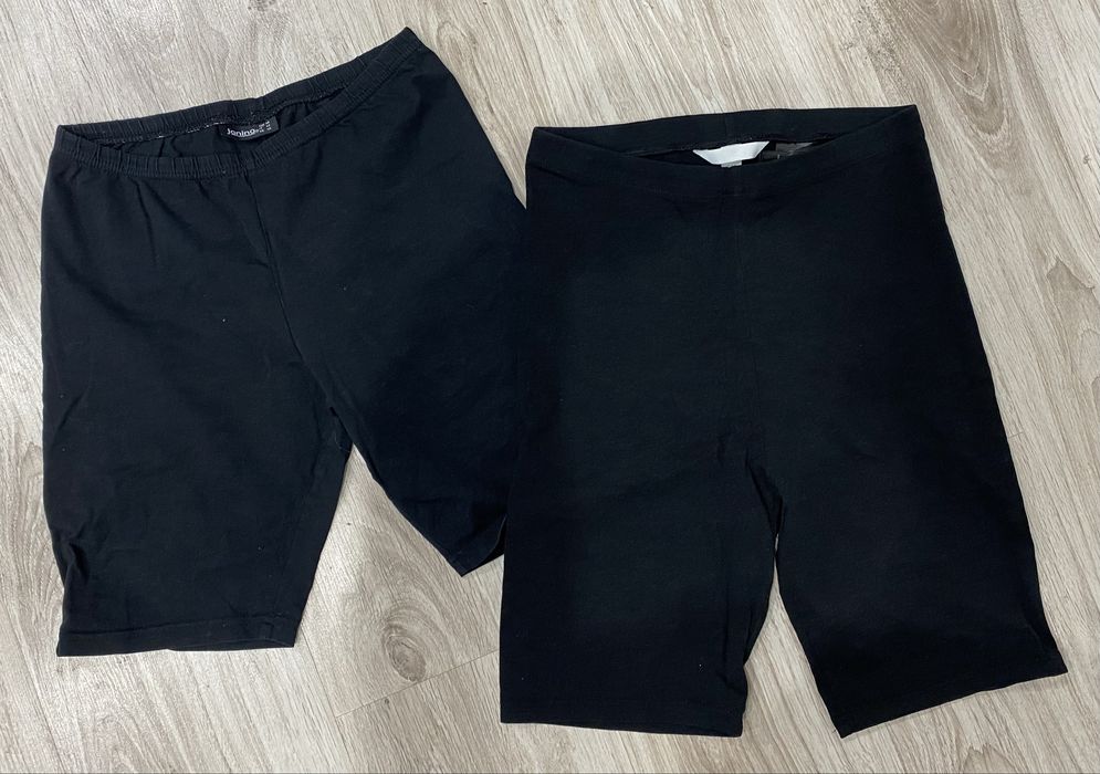 Legginsy krótkie kolarki czarne zestaw 2 sztuki H&M s bawełna