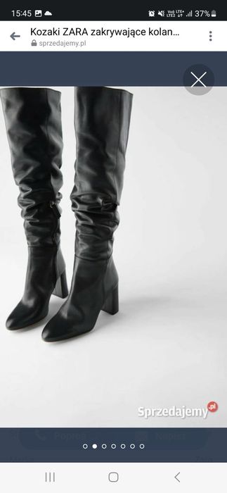 Kozakinza kolano Zara 39 skóra naturalna