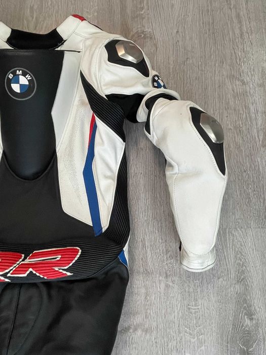 МотоКомбінезон BMW one-piece suit DoubleR (white / red / blue) 50 Size