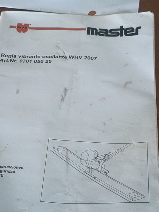 Régua vibrante oscilante para betão wurth