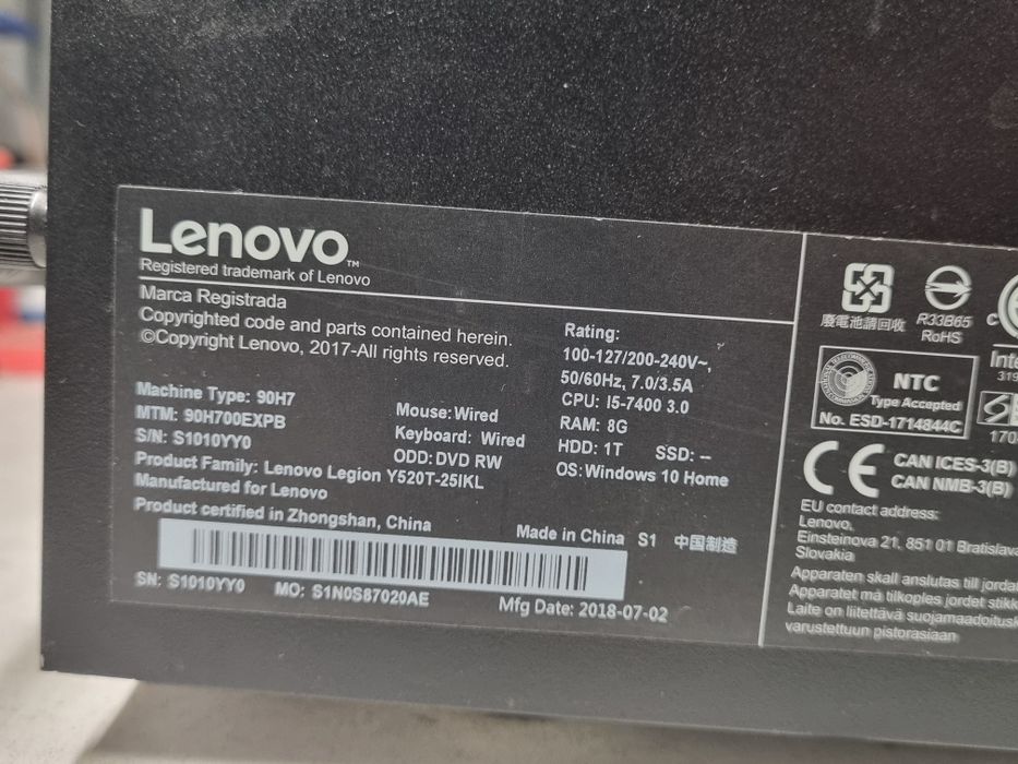Komputer gamingowy Lenovo Legion