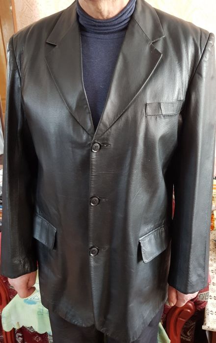 Пиджак кожаный 58р