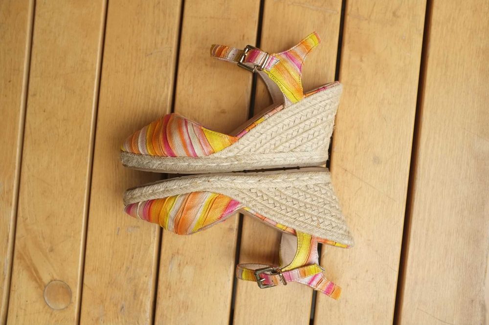 Espadryle sandały na koturnie skórzane sandały Venezia koturny boho