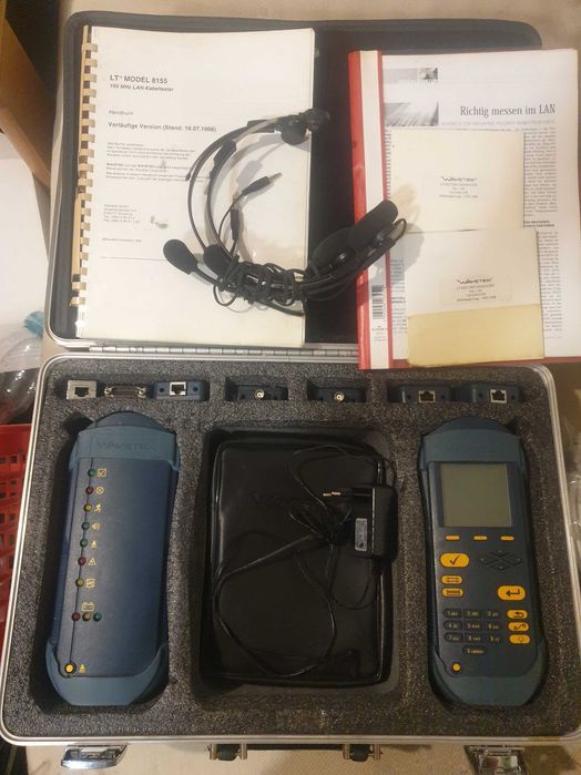 Miernik sieciowy, tester LAN, Ethernet, Cat 5e, Wavetek, Lantek, Fluke