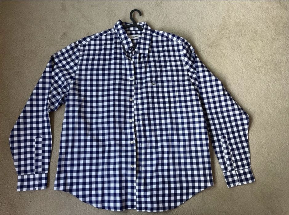 Camisa quadrados lacoste