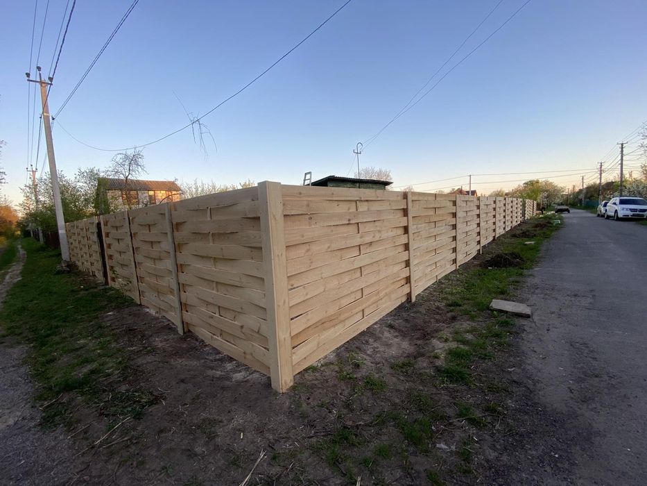 Деревяний Забор паркан огорожа