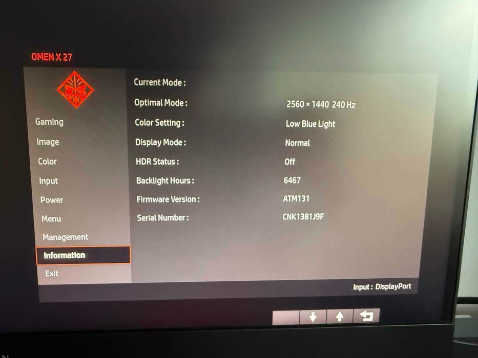 Monitor HP OMEN X 27 27" QHD 240Hz 1ms Gaming | Stan bardzo dobry
