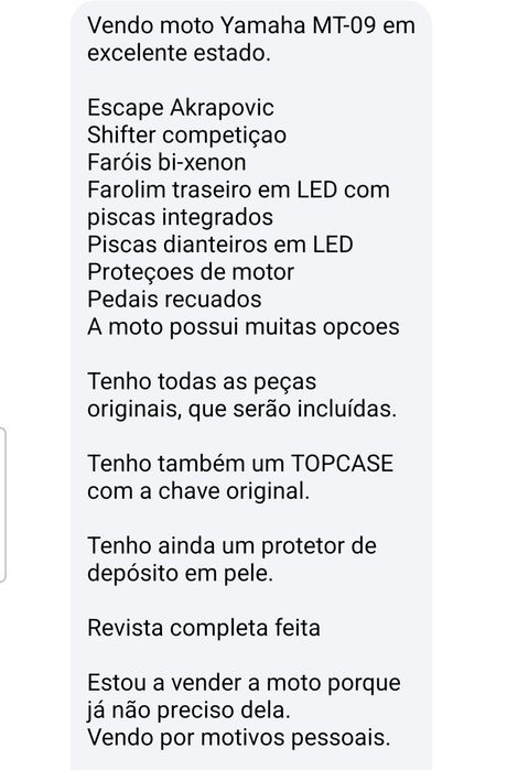Moto com matricula francesa