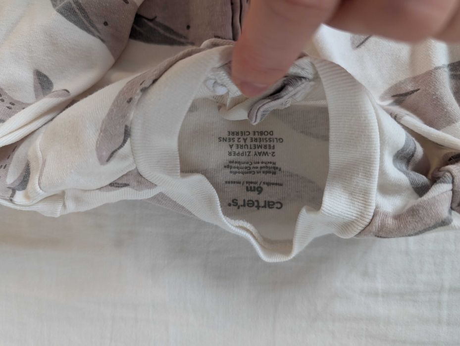 Carter's UNISEX Śpioszki 68cm, 6 miesięcy. 2 sztuki