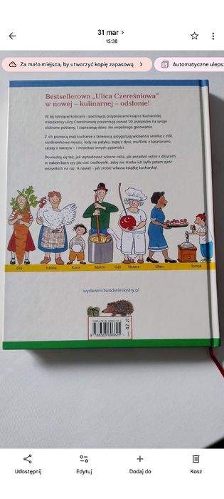Ks. z przepisami dla dzieci "Wielkie gotowanie na ul. Czereśniowej"