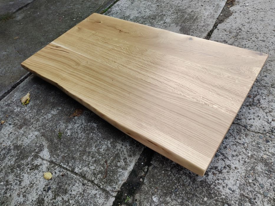 Blat dębowy 140x76 live edge na biurko