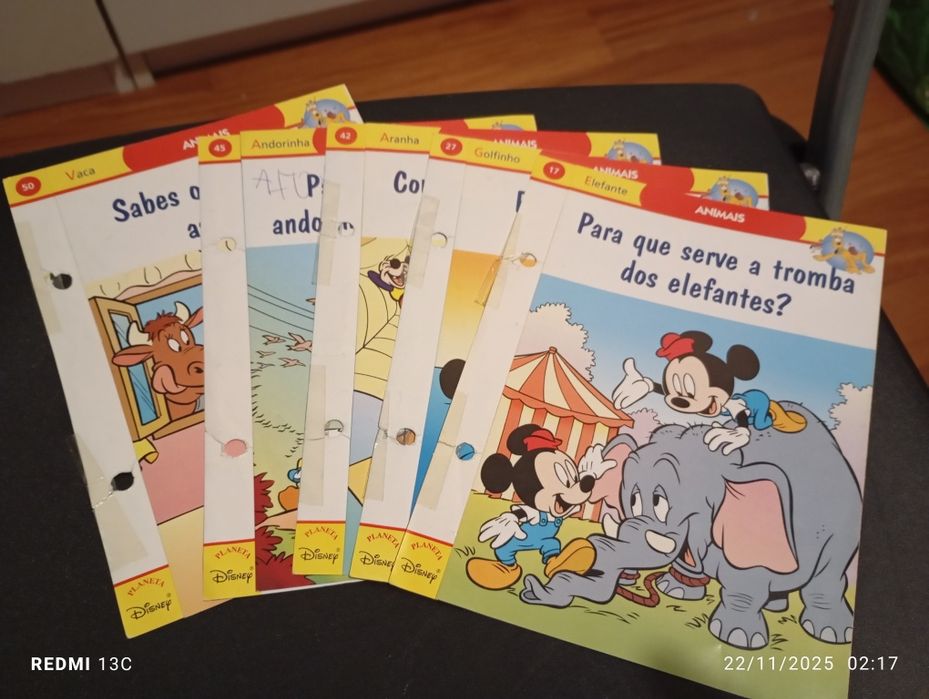 Fichas didáticas da Disney