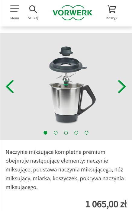 Robot kuchenny Thermomix® TM6 plus frend plus naczynie miksujące kompl