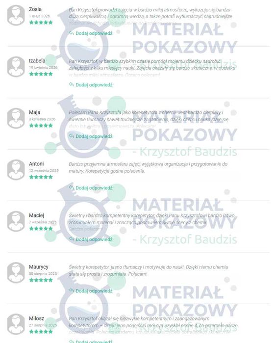 Korepetycje Chemia | Doświadczenia chemiczne | Matura 2027