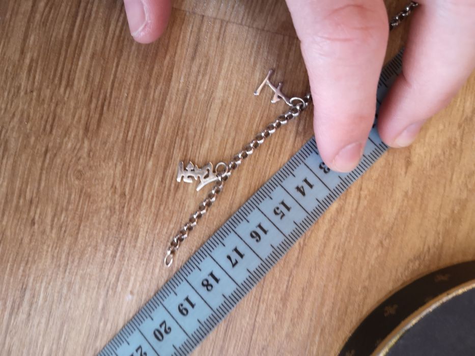 Bransoletka srebrna, żywioły, 18 cm