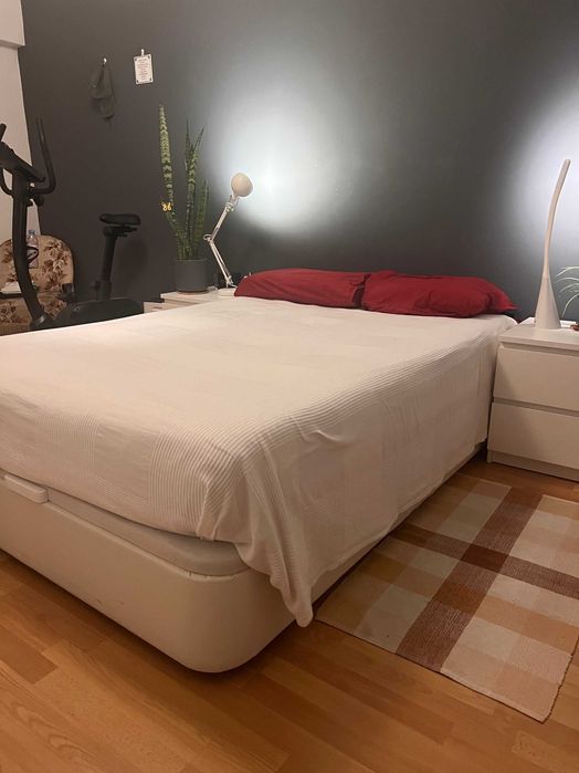 Cama otomana de casal 140x200 + colchão