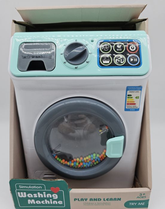 Miętowo biała pralka automatyczna dotykowy panel