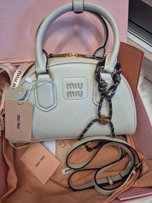 Сумка Miu Miu 24×14×8 см молочна