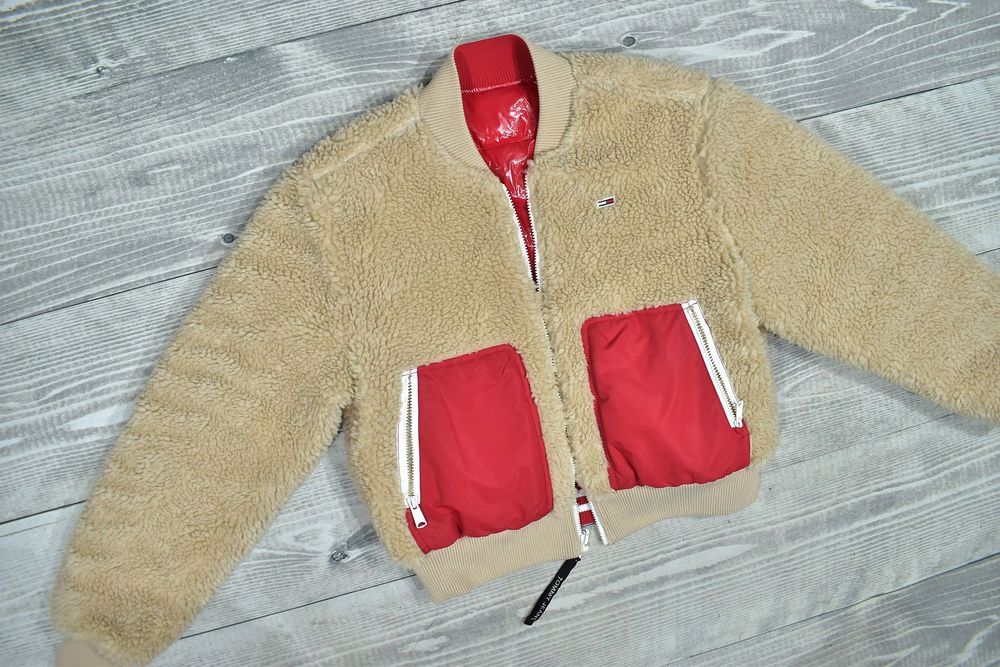 Tommy Jeans Dwustronna Kurtka Zimowa Bomber Sherpa L