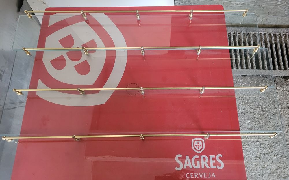 4 Prateleiras de vidro - Gato Preto - Vintage