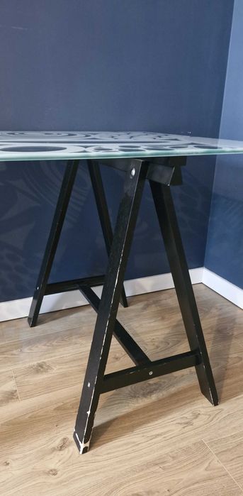 Biurko szklany blat Ikea