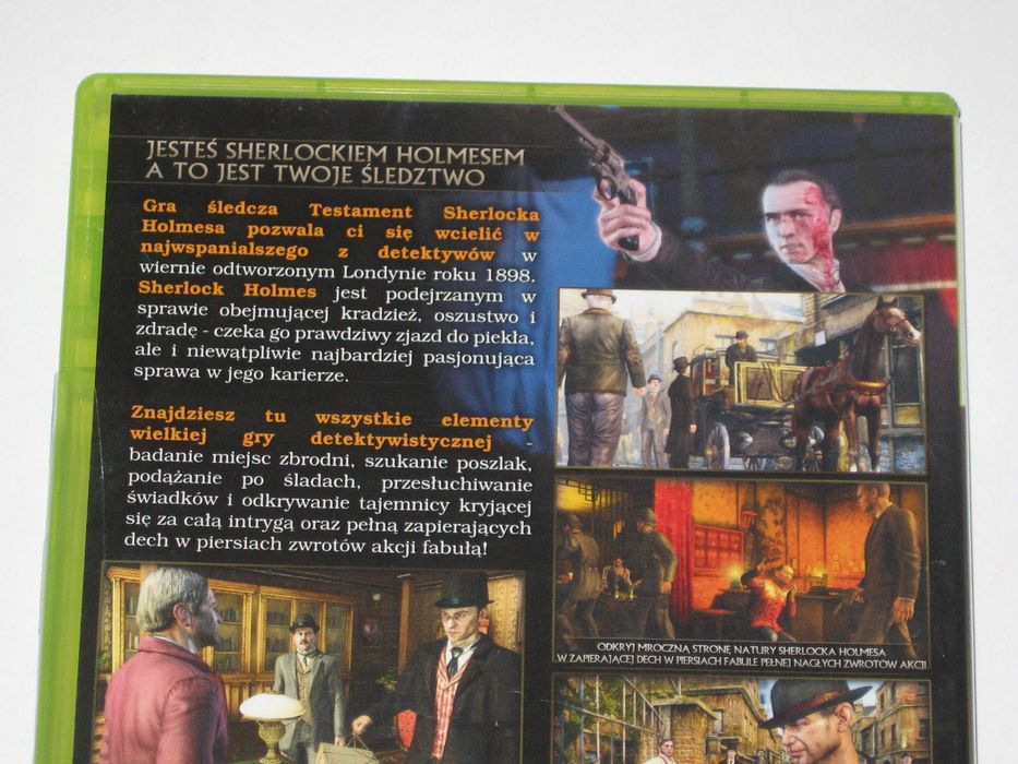 Gra Testament Sherlocka Holmesa Xbox360! 3xPL jak NOWA!  PL!