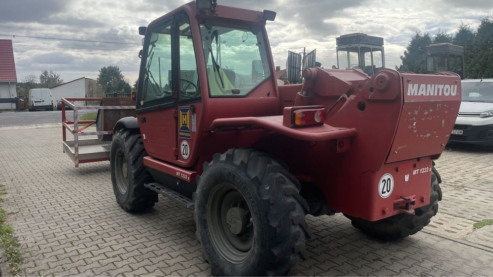 Ładowarka teleskopowa manitou MT1233S 12M widły+ łyżka+ kosz
