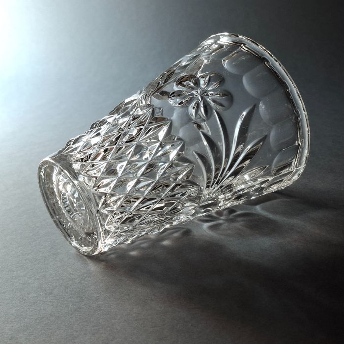 lata 70-te piękny kryształowy wazon