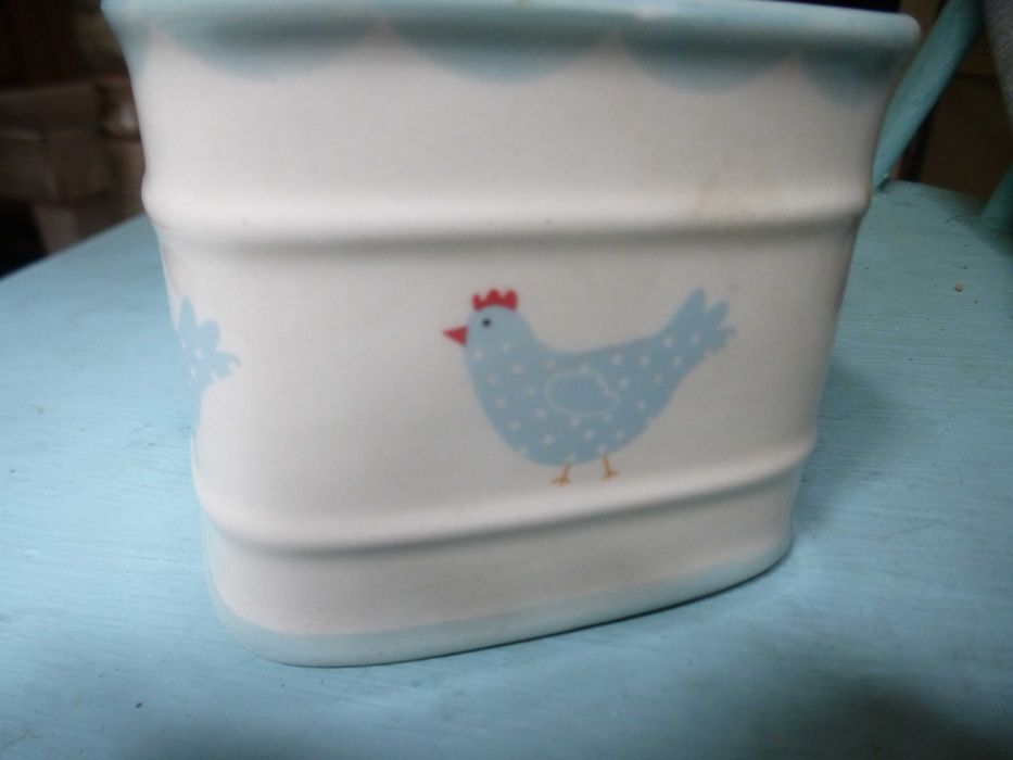 Ceramiczny pojemnik Dotty Chicken Shabby Chic