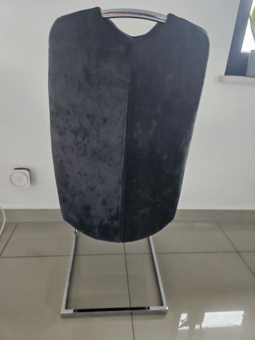 Nowe krzesła welur szare 8 szt