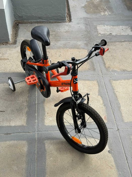 Bicicleta Crianca BTWIN Decathlon 4-6 Anos 500 Robot Laranja