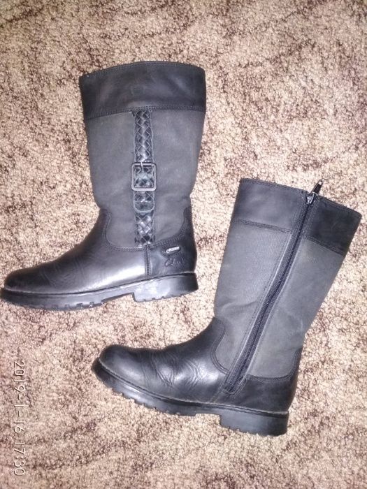 Clarks деми чоботи кожані, стелька 19 см.