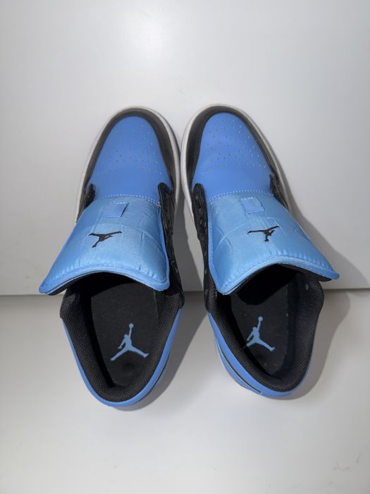 Ténis Nike Air Jordan 1 Low azul e preto original