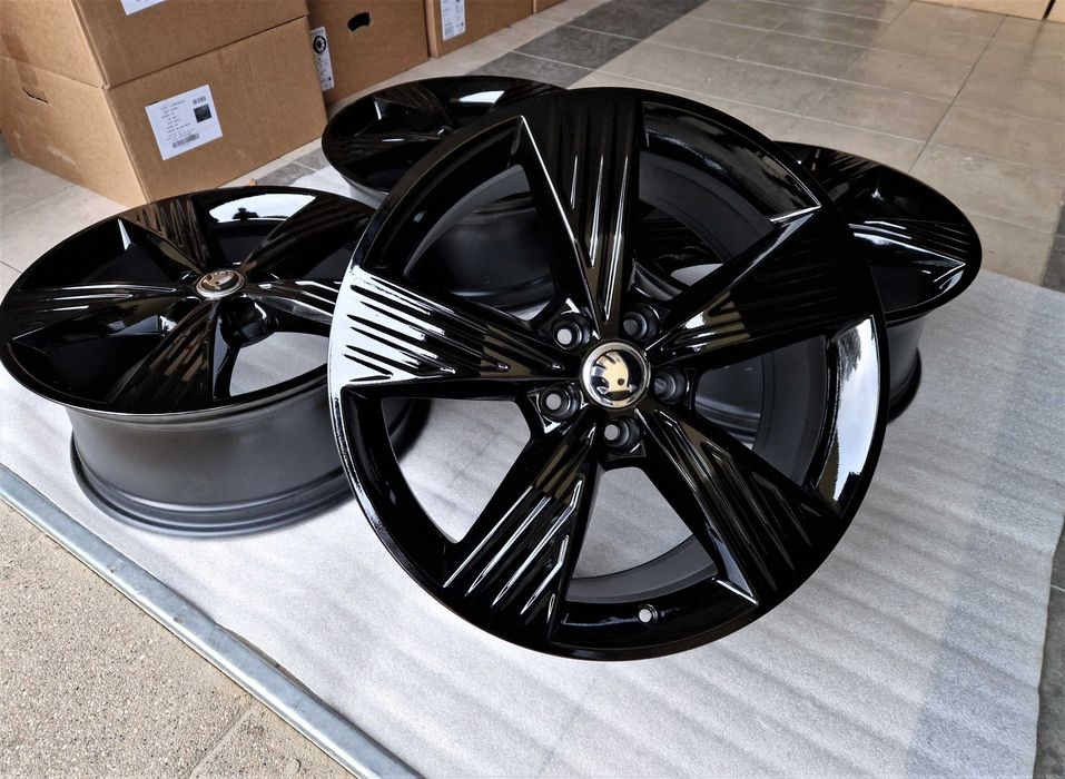 Alufelgi 19 5x112 Skoda Octavia Kodiaq Superb Yeti Karoq Czarne ! 298#