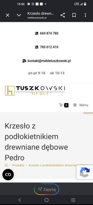 Krzesła dębowe Pedro Tuszkowski 8szt