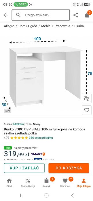 Biurko biale stan bardzo dobry