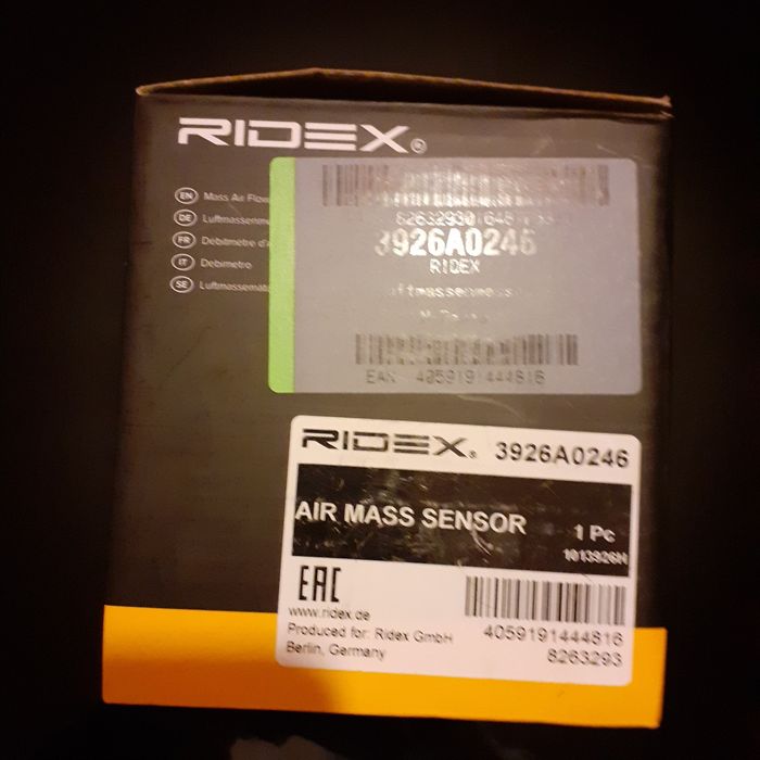 RIDEX 3926A0246, sensor de massa de ar.