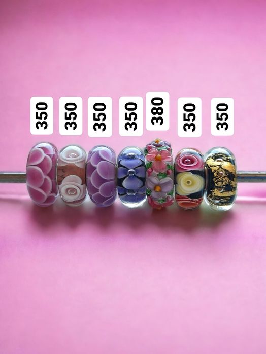 Шарм pandora trollbeads Мурано серебро 925 пандора