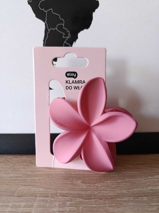 Klamra do włosów kwiat różowa Eloy