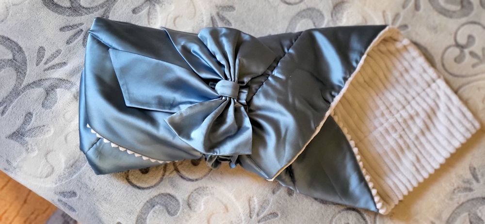 Конверт на виписку атлас плюш плед