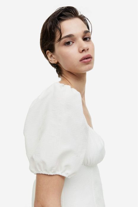 Біла (молочна) сукня h&m , xs ідеальний стан