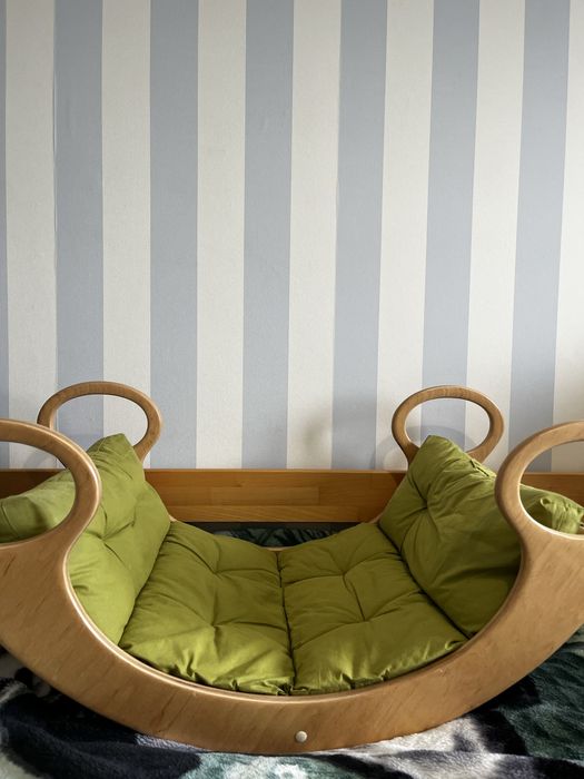 Гойдалка балансир UKa-CHaka Mini з матрациком кольору олив