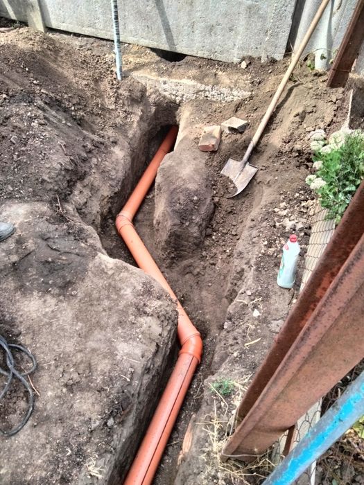 Копка траншей,септиків,водопровід,монтаж каналізації,сантехнічні роб