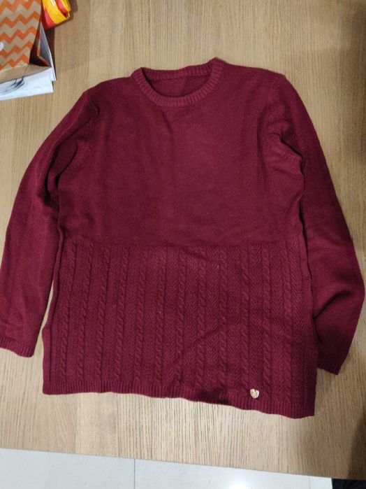 Camisola em lã bordeux