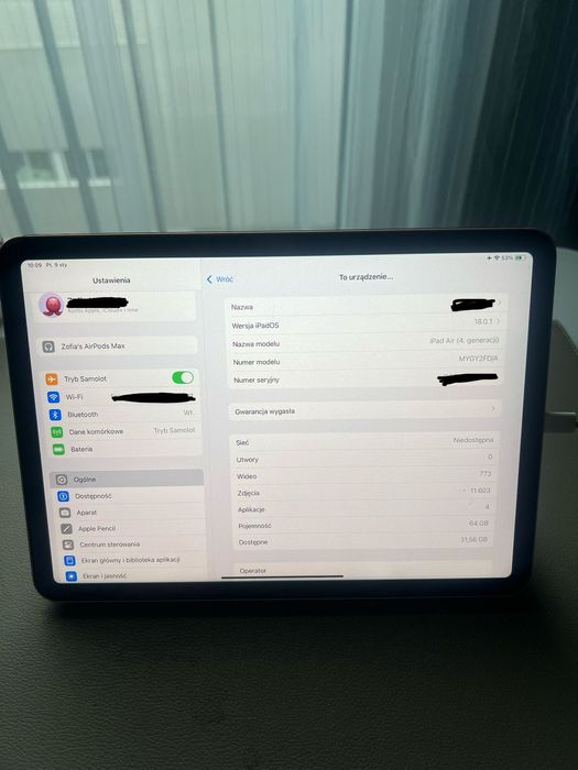 iPad Air 4. generacji LTE (różowy)